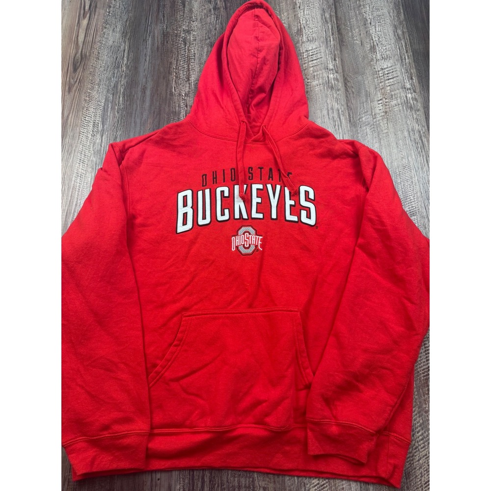 Ohio State Buckeyes Varsity Hoodie Red XXL Mens NCAA Sweatshirt OSU 0483